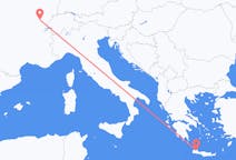 Flyg från Dole, Frankrike till Chania, Grekland
