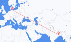 出发地 印度杜爾加布爾目的地 德国罗斯托克的航班