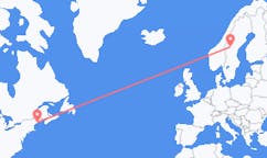 Flyg från Rockland, USA till Östersund, Sverige