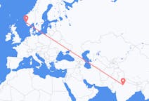 Flights from Gwalior, India to Haugesund, Norway