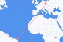 Flyg från Natal, Brasilien till Prag, Tjeckien