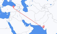 出发地 印度贾姆讷格尔目的地 土耳其埃尔津詹的航班
