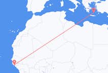 Flights from Bissau to Santorini