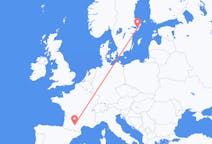 Flyreiser fra Toulouse, til Stockholm