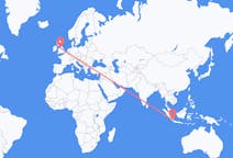 Flyg från Bandar Lampung, Indonesien till Manchester, Indonesien