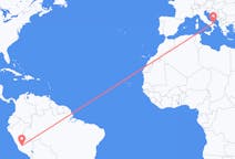 Flyreiser fra Ayacucho, Peru til Bari, Italia