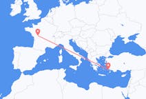 Flights from Poitiers, France to Kos, Greece