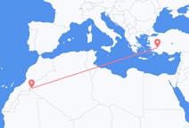 Loty z Tindouf, Algieria do Denizliego, Turcja