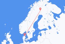 Voos de Pajala, Suécia para Aalborg, Dinamarca