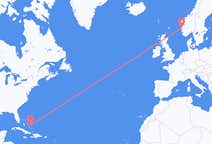 出发地 巴哈马出发地 圣萨尔瓦多岛目的地 挪威卑爾根的航班