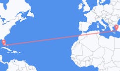 Flyrejser fra Key West, USA til Kalymnos, Grækenland