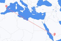 Flyrejser fra Najran, Saudi-Arabien til Castellon, Spanien