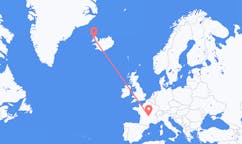 Flights from the city of Clermont-Ferrand, France to the city of Ísafjörður, Iceland