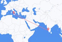 出发地 印度出发地 科泽科德目的地 意大利巴勒莫的航班