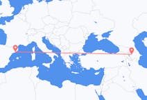 Flyg från Gəncə, Azerbajdzjan till Barcelona, Spanien