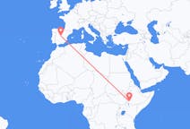 Flyrejser fra Jinka, Etiopien til Madrid, Spanien