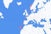 Flights from Sogndal, Norway to Tenerife, Spain