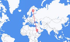 Flyreiser fra Asmara, Eritrea til Jyväskylä, Finland