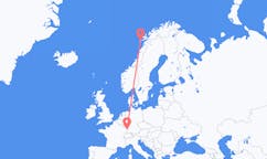Flyreiser fra Leknes, Norge til Strasbourg, Frankrike
