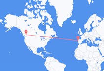 Flyreiser fra Kamloops, Canada til Porto, Portugal