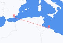 Loty z Trypolis w Libii do Almerii w Hiszpanii