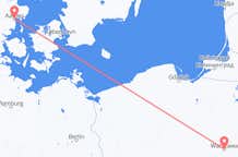 Flyreiser fra Aarhus, Danmark til Warszawa, Polen