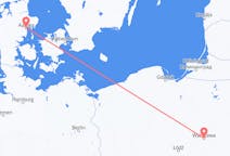 Vluchten van Aarhus, Denemarken naar Warschau, Polen