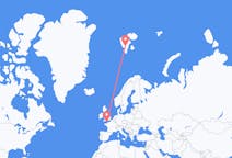 Flyg från Alderney till Svalbard