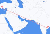 Flyg från Rajahmundry, Indien till Antalya, Turkiet