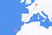 Vluchten van Las Palmas (ort i Mexiko, Veracruz, Tihuatlán), Spanje naar Saarbrücken, Duitsland