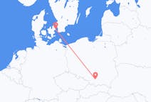 Flights from Kraków in Poland to Copenhagen in Denmark