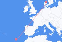 Vluchten van Århus, Denemarken naar Funchal, Portugal