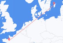 Loty z miasta Visby (Dania) do miasta Rennes