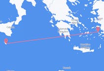 出发地 希腊出发地 萊羅斯島目的地 马耳他瓦莱塔的航班