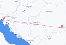 Flyreiser fra Trieste, til București