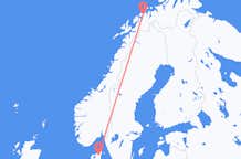 Vluchten van Tromsö, Noorwegen naar Aalborg, Denemarken