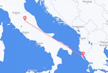 Flyg från Perugia till Korfu