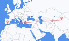 Flyg från Korla, Kina till Malaga, Spanien