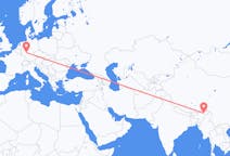 Flyrejser fra Dibrugarh, Indien til Frankfurt, Tyskland