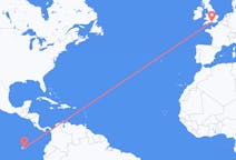 Flyrejser fra Baltra Island, Ecuador til Southampton, England