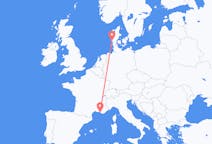 Flights from Marseille, France to Esbjerg, Denmark