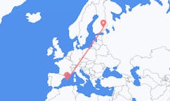 Flights from Savonlinna, Finland to Menorca, Spain