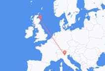 Flyreiser fra Verona, Italia til Aberdeen, Skottland