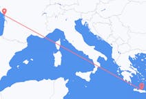 Flights from La Rochelle in France to Heraklion in Greece