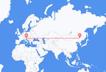 Flyreiser fra Harbin, Kina til Trieste, Italia