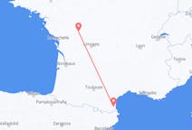 Flyrejser fra Perpignan, Frankrig til Poitiers, Frankrig