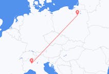 Flyreiser fra Szczytno, Polen til Milano, Italia