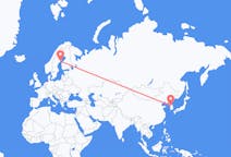 Flyg från Seoul, Sydkorea till Umeå, Sverige