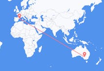 Flyreiser fra Mildura, Australia til Barcelona, Spania