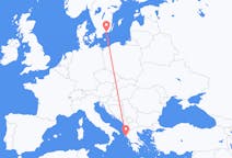 Flyreiser fra Ronneby, Sverige til Korfu, Hellas